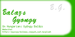 balazs gyongy business card