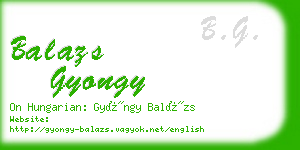 balazs gyongy business card